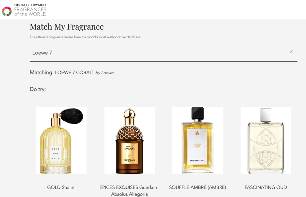 Match my Fragrance Fragrances of the World