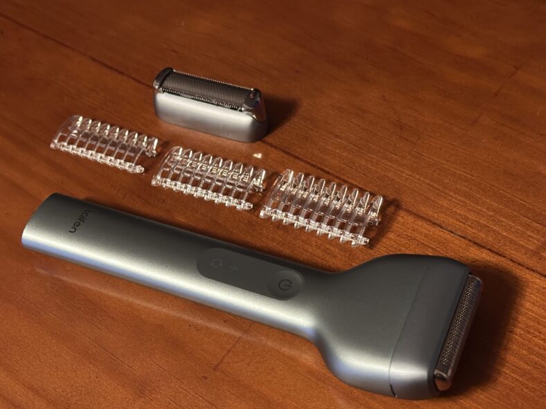Laifen Electric Shaver Review: P3 Pro + T1 Pro (Hands-On Tested) 6 Laifen T1 Shaver + Trimmer components (Adam Hurly)