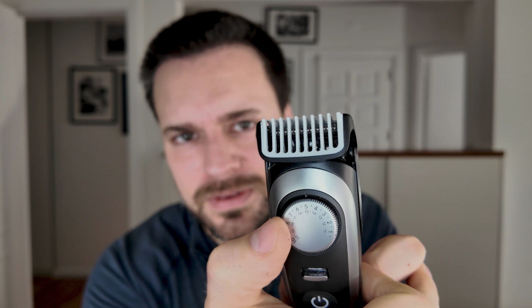Showing the beloved Precision Wheel on the Braun Series 9 trimmer.