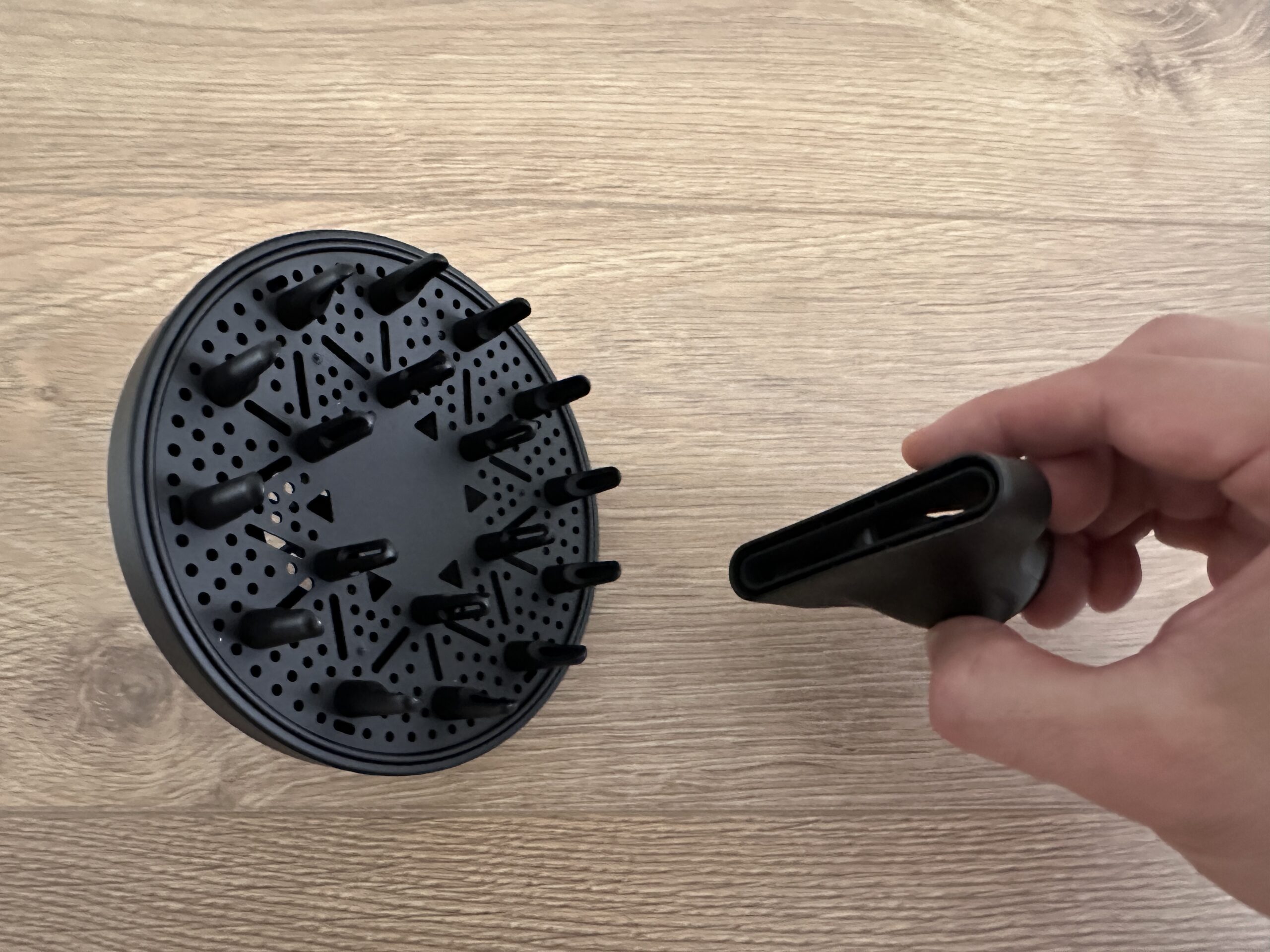 Hair Dryer Nozzles/Attachments: Diffuser that spreads heat, and Concentrator that directs heat.