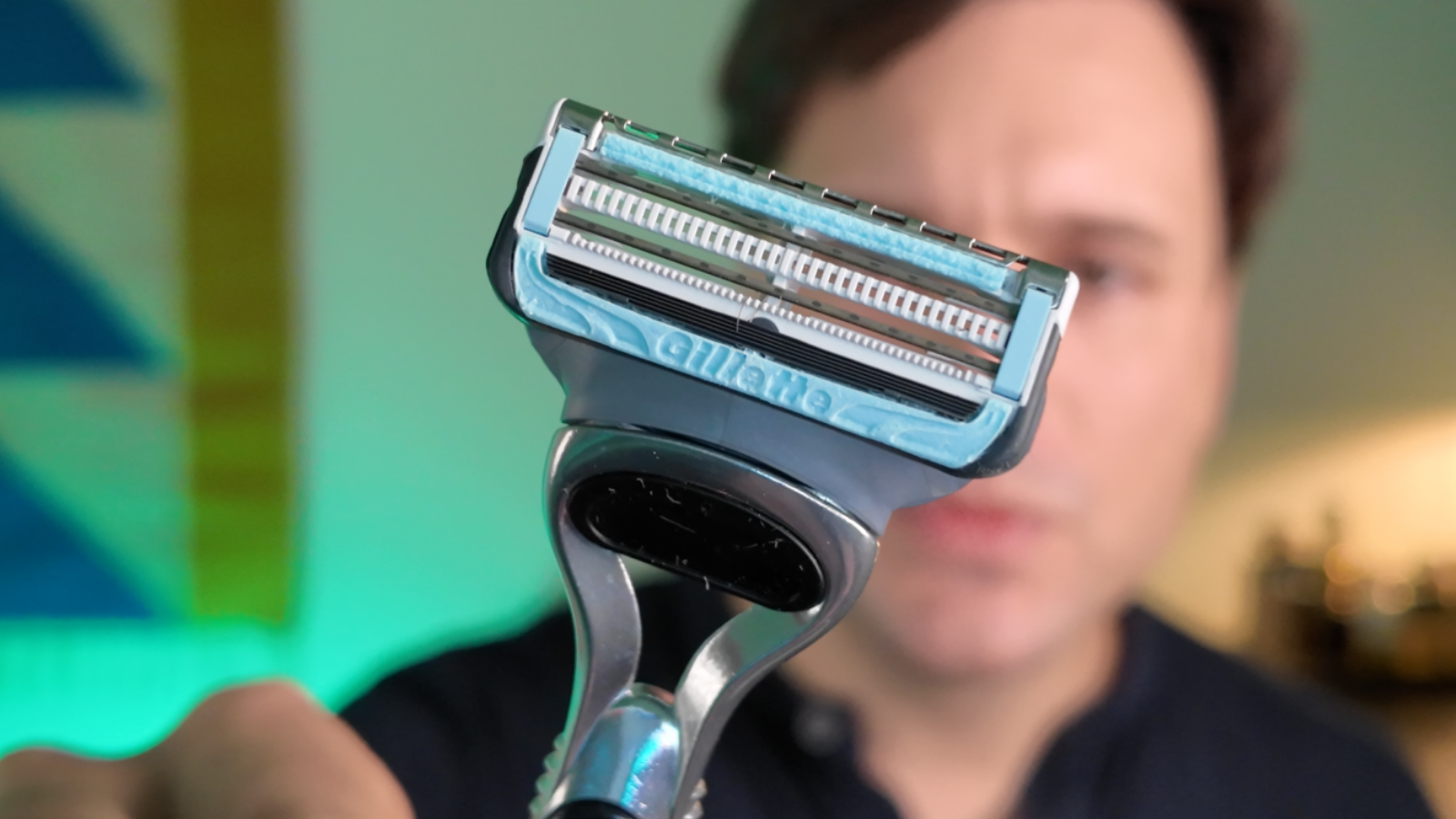 Displaying the Gillette SkinGuard up close